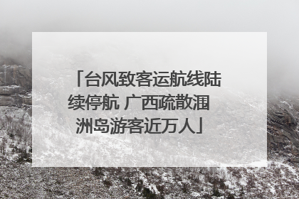 台风致客运航线陆续停航 广西疏散涠洲岛游客近万人