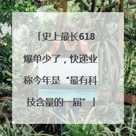 史上最长618爆单少了，快递业称今年是“最有科技含量的一届”