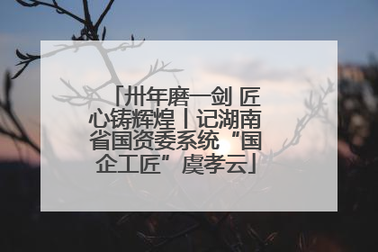 卅年磨一剑 匠心铸辉煌丨记湖南省国资委系统“国企工匠”虞孝云