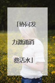 协同发力激涌消费活水
