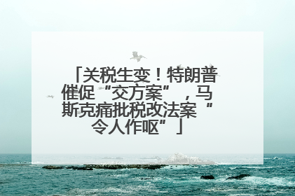 关税生变！特朗普催促“交方案”，马斯克痛批税改法案“令人作呕”