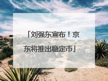 刘强东宣布！京东将推出稳定币