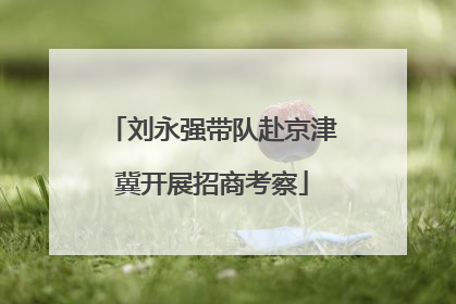 刘永强带队赴京津冀开展招商考察