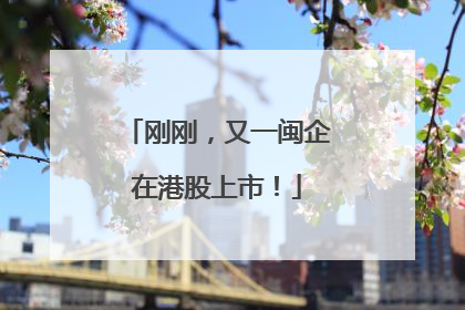 刚刚，又一闽企在港股上市！