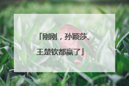 刚刚，孙颖莎、王楚钦都赢了