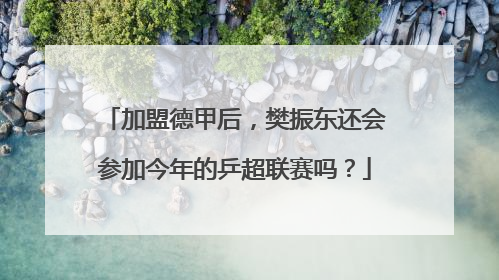加盟德甲后，樊振东还会参加今年的乒超联赛吗？