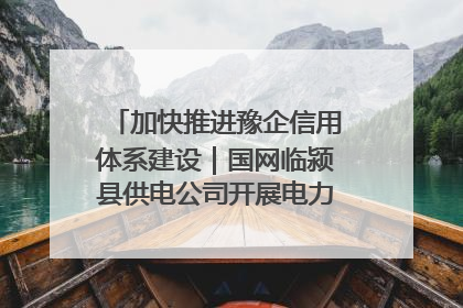 加快推进豫企信用体系建设｜国网临颍县供电公司开展电力行业信用企业现场咨询访谈工作