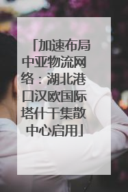 加速布局中亚物流网络：湖北港口汉欧国际塔什干集散中心启用