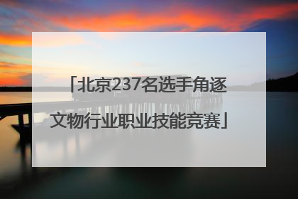 北京237名选手角逐文物行业职业技能竞赛