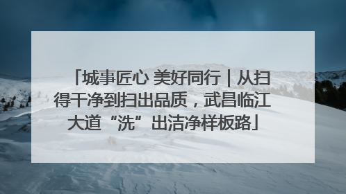 城事匠心 美好同行｜从扫得干净到扫出品质，武昌临江大道“洗”出洁净样板路