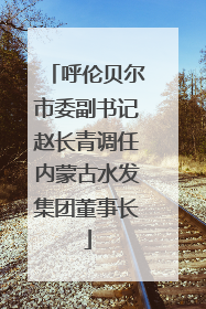 呼伦贝尔市委副书记赵长青调任内蒙古水发集团董事长