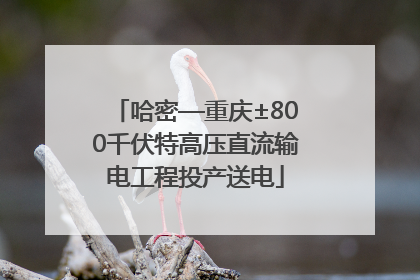 哈密—重庆±800千伏特高压直流输电工程投产送电