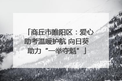 商丘市睢阳区：爱心助考温暖护航 向日葵助力“一举夺魁”