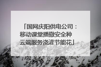 国网庆阳供电公司：移动课堂播撒安全种 云端服务浇灌节能花