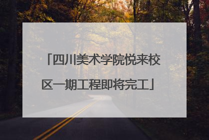 四川美术学院悦来校区一期工程即将完工