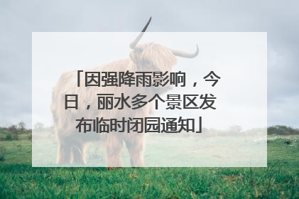 因强降雨影响，今日，丽水多个景区发布临时闭园通知