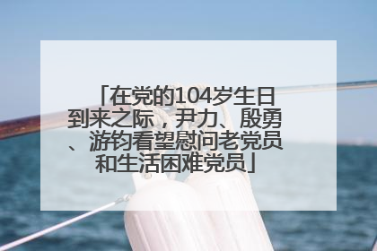 在党的104岁生日到来之际，尹力、殷勇、游钧看望慰问老党员和生活困难党员