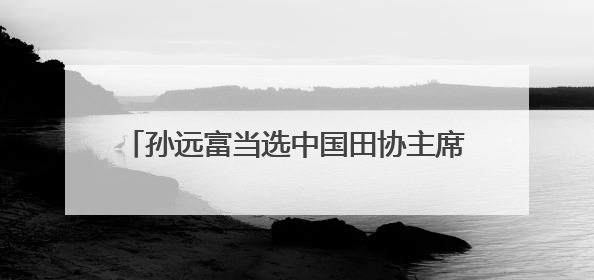 孙远富当选中国田协主席，王晓莹增补为副主席