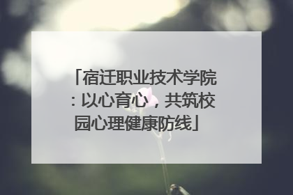 宿迁职业技术学院：以心育心，共筑校园心理健康防线
