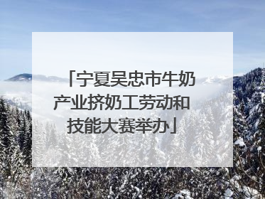 宁夏吴忠市牛奶产业挤奶工劳动和技能大赛举办