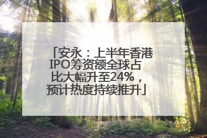 安永：上半年香港IPO筹资额全球占比大幅升至24%，预计热度持续推升