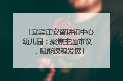 宜宾江安留耕镇中心幼儿园：聚焦主题审议，赋能课程发展