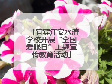 宜宾江安水清学校开展“全国爱眼日”主题宣传教育活动