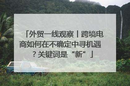 外贸一线观察丨跨境电商如何在不确定中寻机遇？关键词是“新”