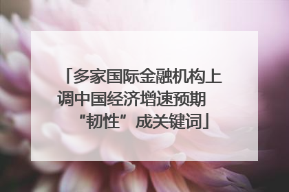 多家国际金融机构上调中国经济增速预期 “韧性”成关键词