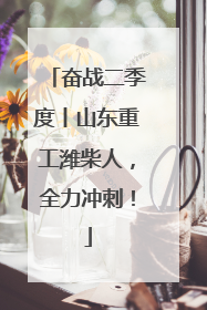 奋战二季度丨山东重工潍柴人，全力冲刺！