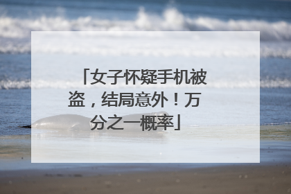 女子怀疑手机被盗，结局意外！万分之一概率