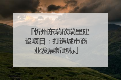忻州东瑞欣瑞里建设项目：打造城市商业发展新地标
