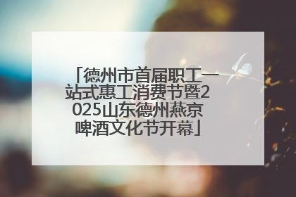 德州市首届职工一站式惠工消费节暨2025山东德州燕京啤酒文化节开幕