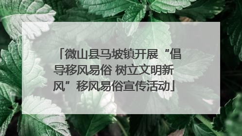 微山县马坡镇开展“倡导移风易俗 树立文明新风”移风易俗宣传活动