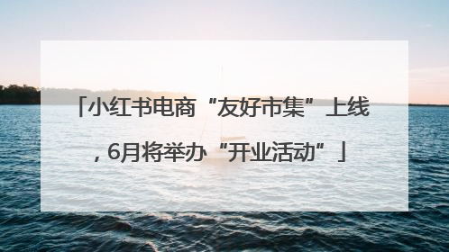 小红书电商“友好市集”上线，6月将举办“开业活动”