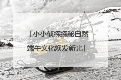小小侦探探秘自然 端午文化焕发新光