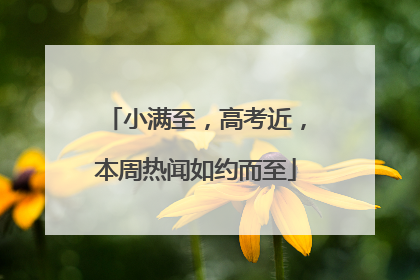小满至，高考近，本周热闻如约而至