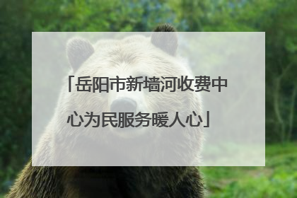 岳阳市新墙河收费中心为民服务暖人心