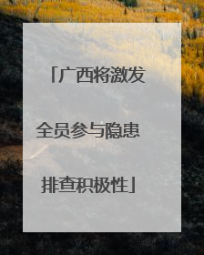 广西将激发全员参与隐患排查积极性