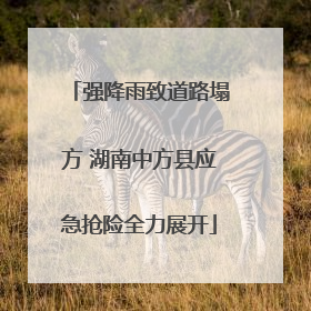 强降雨致道路塌方 湖南中方县应急抢险全力展开