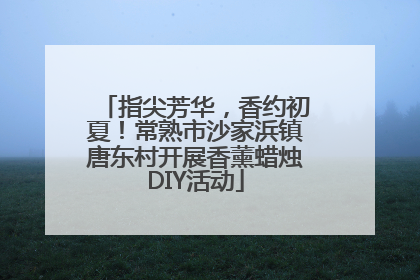 指尖芳华，香约初夏！常熟市沙家浜镇唐东村开展香薰蜡烛DIY活动