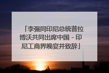 李强同印尼总统普拉博沃共同出席中国－印尼工商界晚宴并致辞
