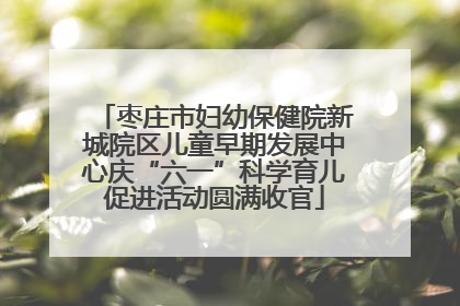 枣庄市妇幼保健院新城院区儿童早期发展中心庆“六一”科学育儿促进活动圆满收官