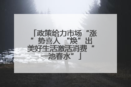 政策给力市场“涨”势喜人 “焕”出美好生活激活消费“一池春水”