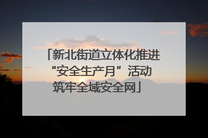 新北街道立体化推进“安全生产月”活动 筑牢全域安全网