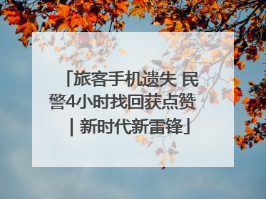 旅客手机遗失 民警4小时找回获点赞｜新时代新雷锋