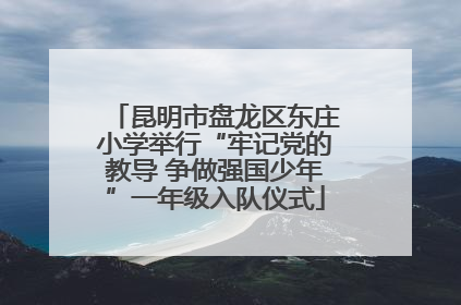 昆明市盘龙区东庄小学举行“牢记党的教导 争做强国少年”一年级入队仪式