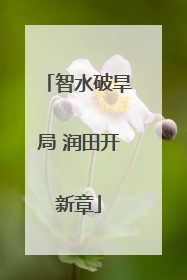 智水破旱局 润田开新章