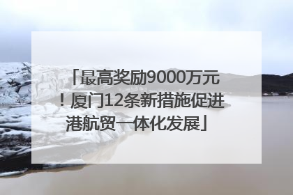 最高奖励9000万元！厦门12条新措施促进港航贸一体化发展