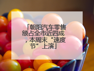 朝阳汽车零售额占全市近四成，本周末“速度节”上演